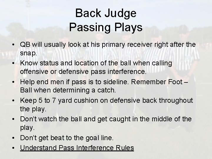 CFOA Back Judge Mechanics 2017 Back Judge Keys