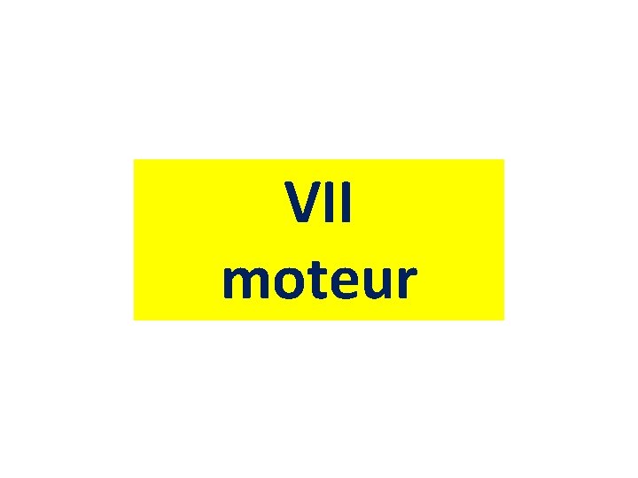 VII moteur 