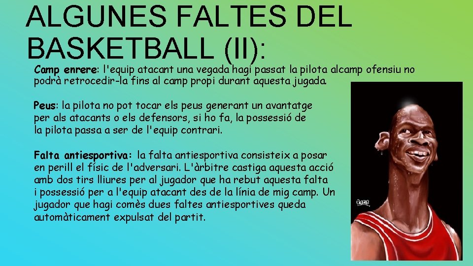 ALGUNES FALTES DEL BASKETBALL (II): Camp enrere: l'equip atacant una vegada hagi passat la