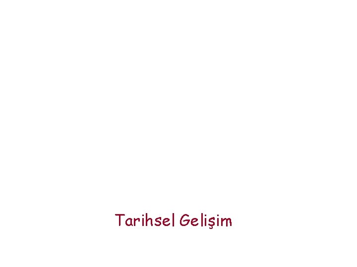 Tarihsel Gelişim 