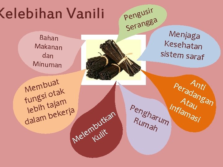 Kelebihan Vanili Bahan Makanan dan Minuman t a u b Mem tak o i