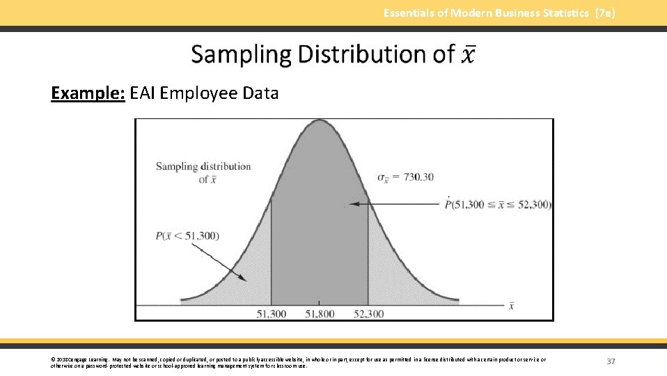 Essentials of Modern Business Statistics (7 e) Example: EAI Employee Data © 2018 Cengage