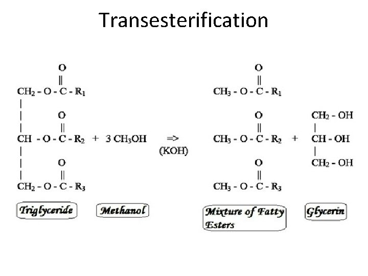 Transesterification 