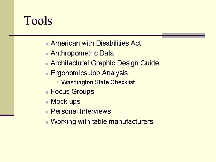 Tools n n American with Disabilities Act Anthropometric Data Architectural Graphic Design Guide Ergonomics