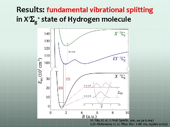 Results: fundamental vibrational splitting in X 1 Sg+ state of Hydrogen molecule M. Niu,