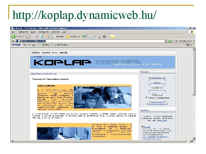 http: //koplap. dynamicweb. hu/ 