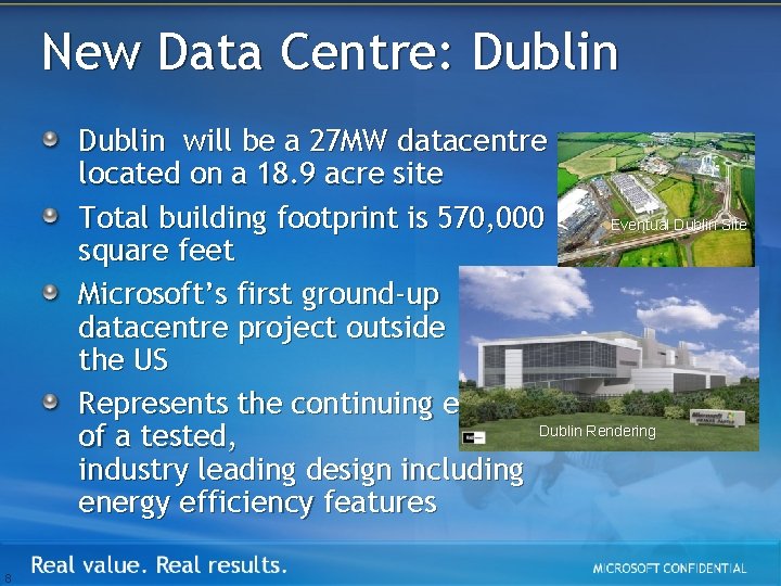 New Data Centre: Dublin will be a 27 MW datacentre located on a 18.