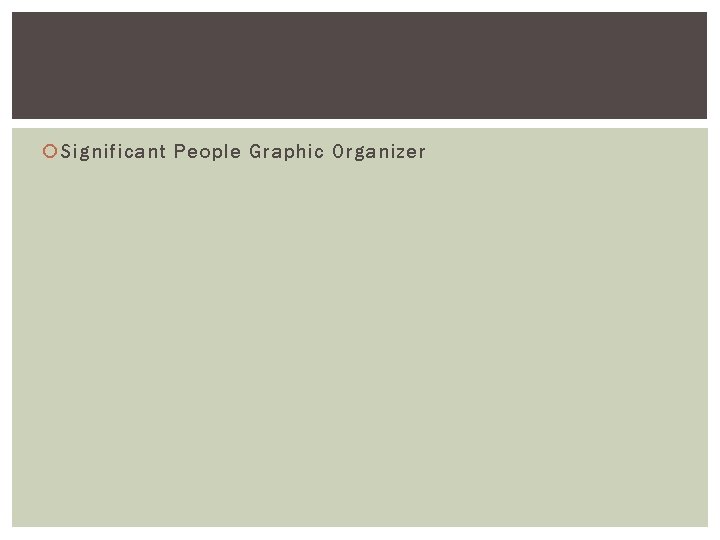  Significant People Graphic Organizer 