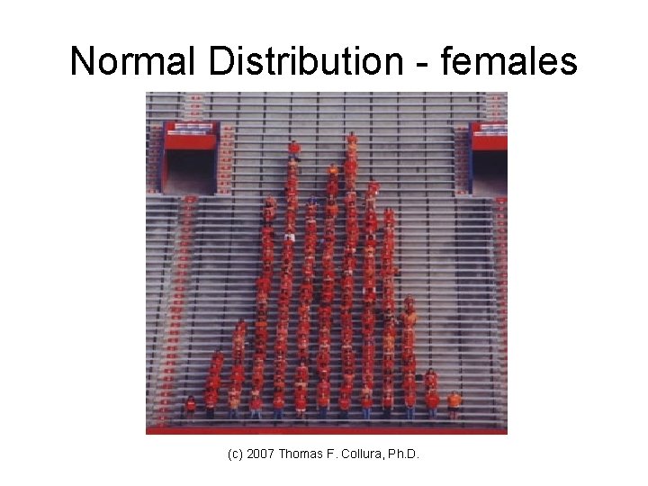 Normal Distribution - females (c) 2007 Thomas F. Collura, Ph. D. 