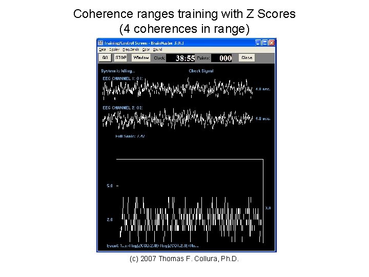 Coherence ranges training with Z Scores (4 coherences in range) (c) 2007 Thomas F.