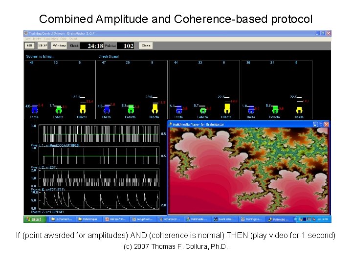 Combined Amplitude and Coherence-based protocol If (point awarded for amplitudes) AND (coherence is normal)