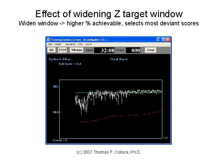 Effect of widening Z target window Widen window -> higher % achievable, selects most