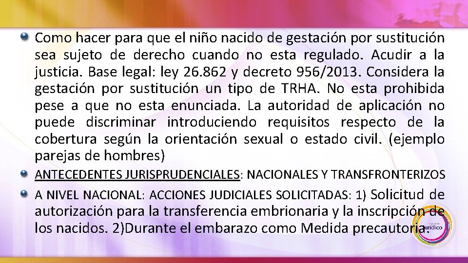 Como hacer para que el niño nacido de gestación por sustitución sea sujeto de