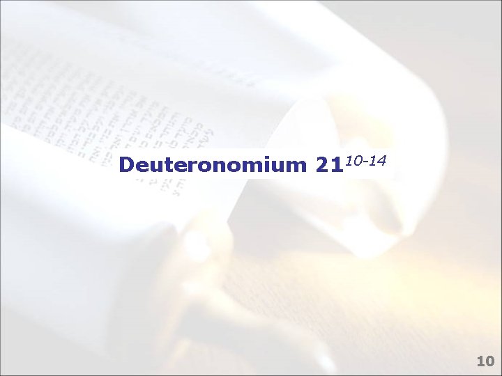 Deuteronomium 2110 -14 10 