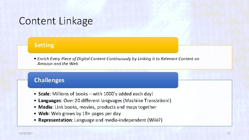 Content Linkage Setting • Enrich Every Piece of Digital Content Continuously by Linking it