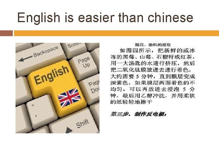 English is easier than chinese 