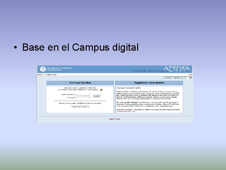  • Base en el Campus digital 