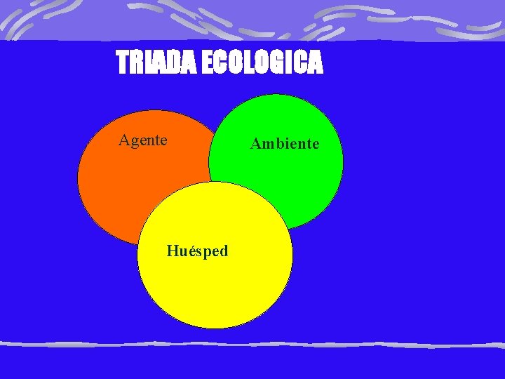 TRIADA ECOLOGICA Agente Huésped Ambiente 