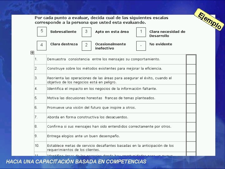 Eje mp HACIA UNA CAPACITACIÓN BASADA EN COMPETENCIAS lo 