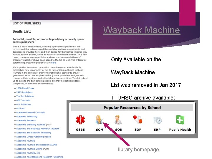 Wayback Machine Only Available on the Way. Back Machine List was removed in Jan