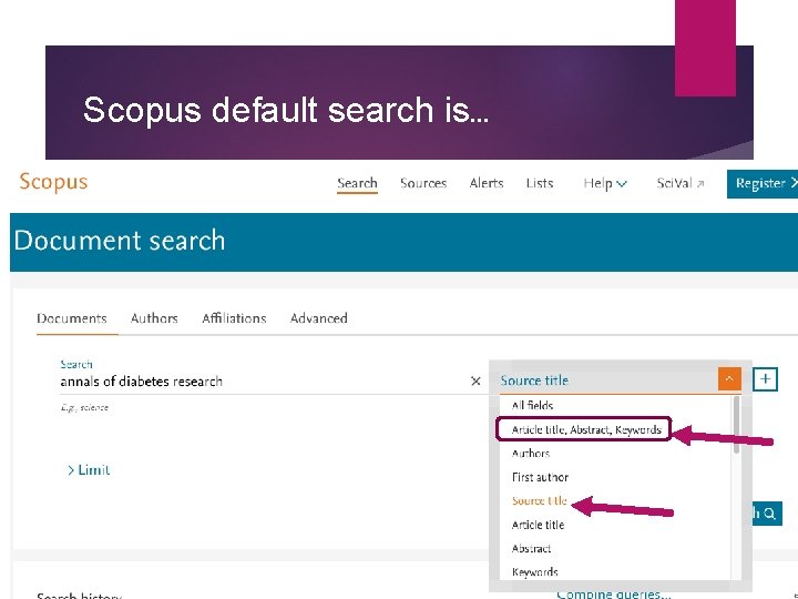 Scopus default search is… 