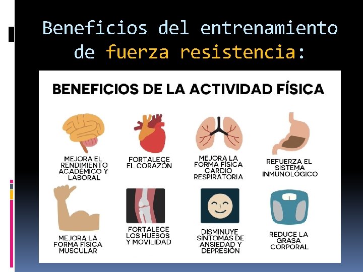 Beneficios del entrenamiento de fuerza resistencia: 