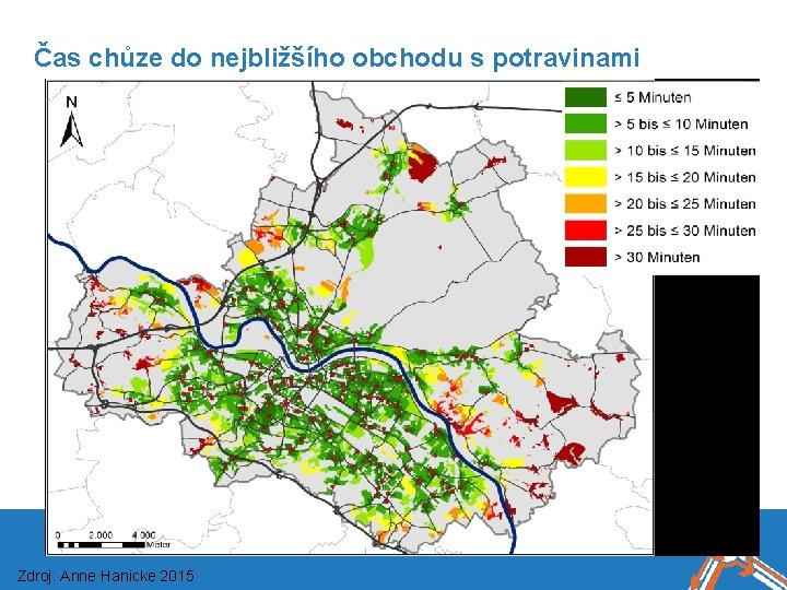 Název akce, místo, datum Čas chůze do nejbližšího obchodu s potravinami Zdroj: Anne Hanicke