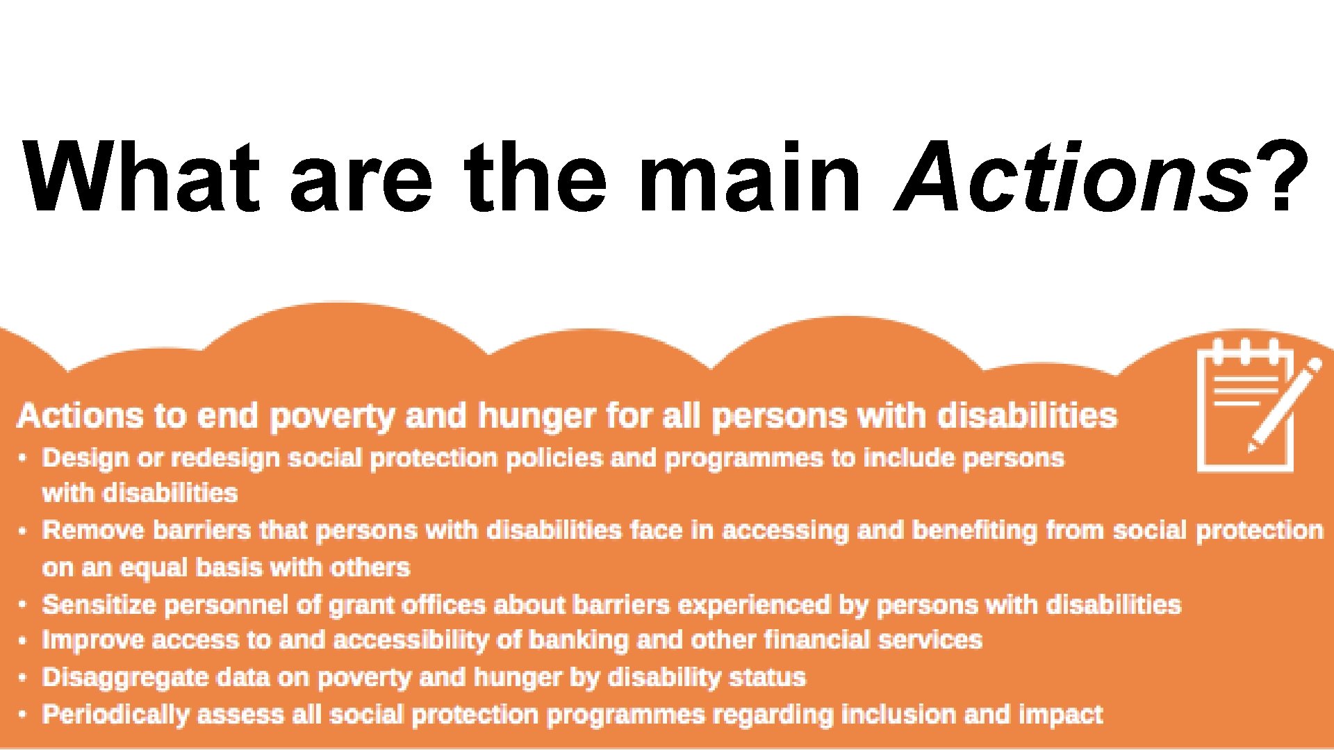 What are the main Actions? 