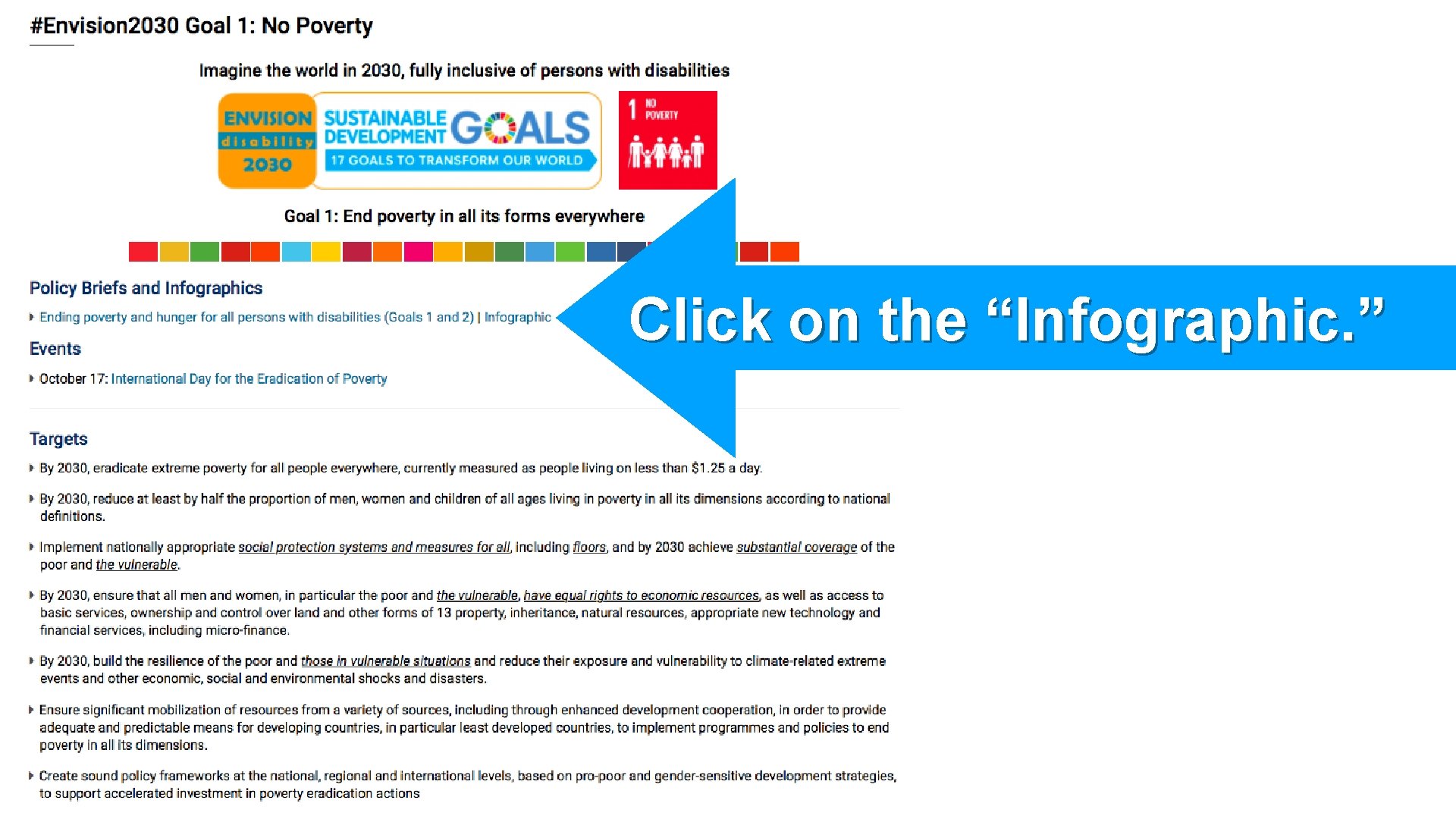 Click on the “Infographic. ” 