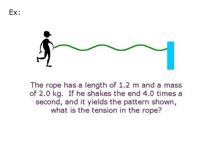 Ex: The rope has a length of 1. 2 m and a mass of