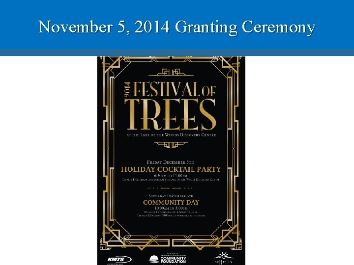 November 5, 2014 Granting Ceremony 