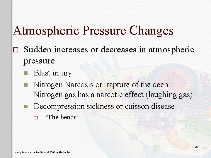 Atmospheric Pressure Changes o Sudden increases or decreases in atmospheric pressure n n n