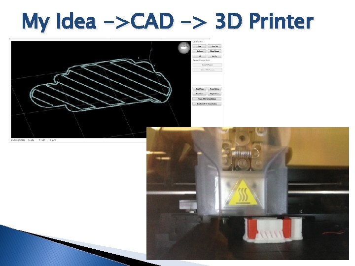 My Idea ->CAD -> 3 D Printer 