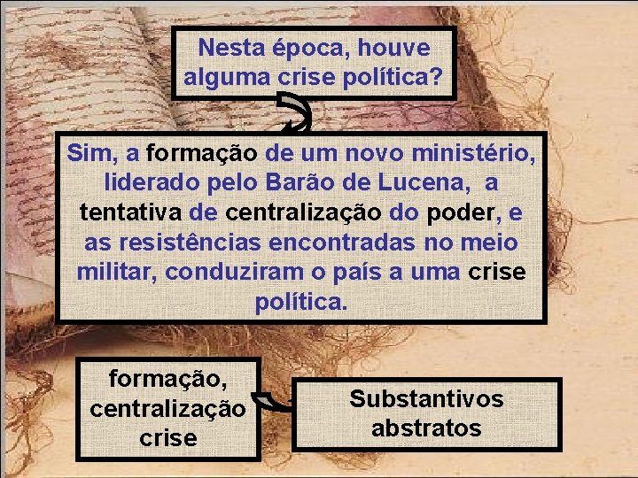 Nesta época, houve alguma crise política? Sim, a formação de um novo ministério, liderado