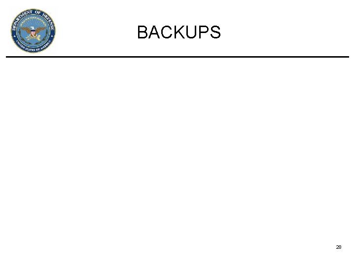 BACKUPS 28 BACKUPS 28