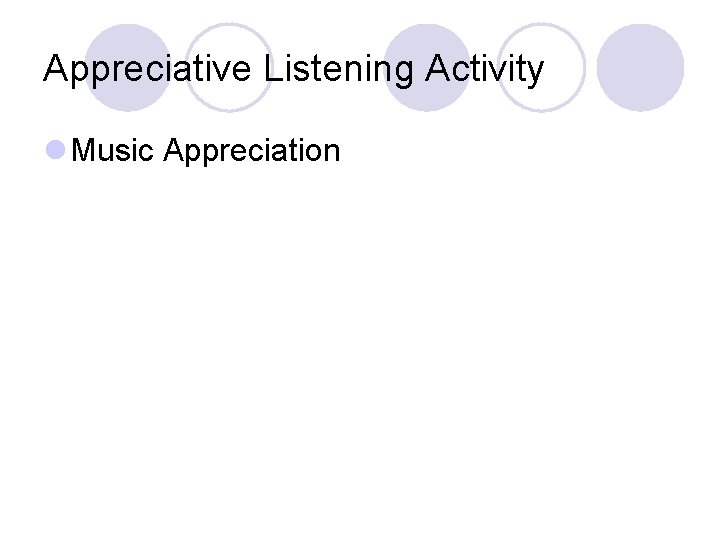 Appreciative Listening Activity l Music Appreciation 