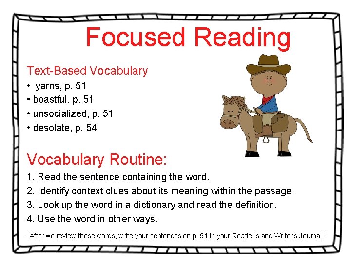 Objectives Reading Unit 2 Lesson 9 Module A