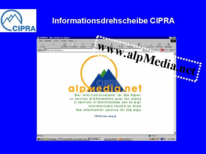 Informationsdrehscheibe CIPRA www. alp. M edia. net 