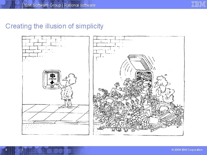 IBM Software Group | Rational software Creating the illusion of simplicity 9 © 2004
