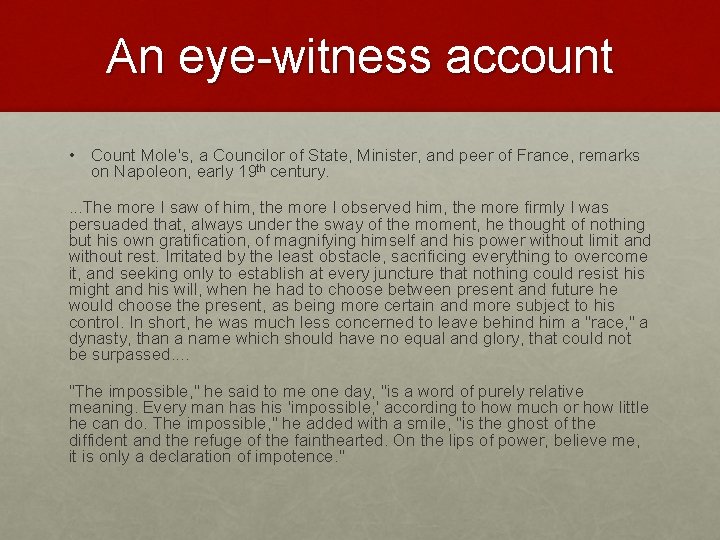 An eye-witness account • Count Mole's, a Councilor of State, Minister, and peer of