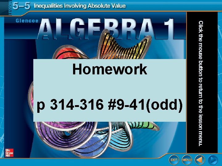 Homework p 314 -316 #9 -41(odd) 