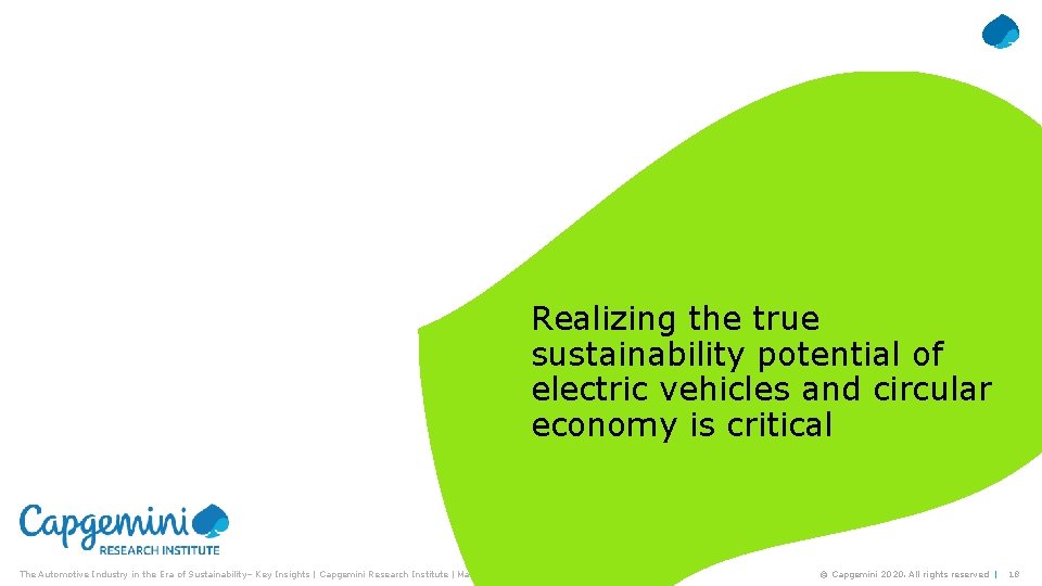 Realizing the true sustainability potential of electric vehicles and circular economy is critical The