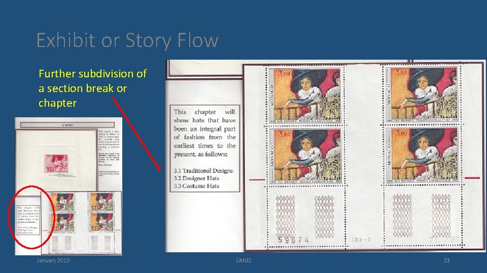 Exhibit or Story Flow Further subdivision of a section break or chapter January 2019