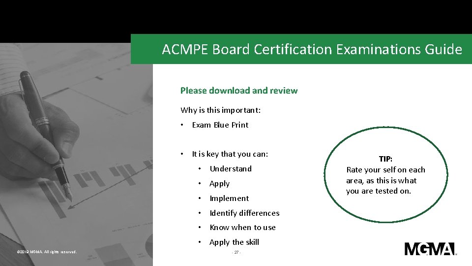 ACMPE Board Certification Examinations Guide Please download and review Why is this important: •