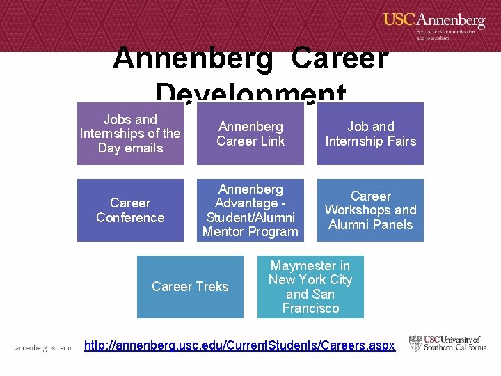 Annenberg Career Development Jobs and Internships of the Day emails Annenberg Career Link Job