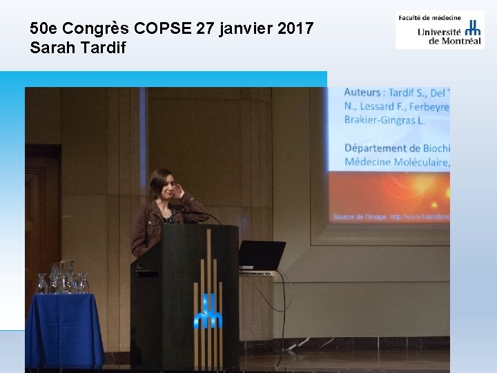 50 e Congrès COPSE 27 janvier 2017 Sarah Tardif 