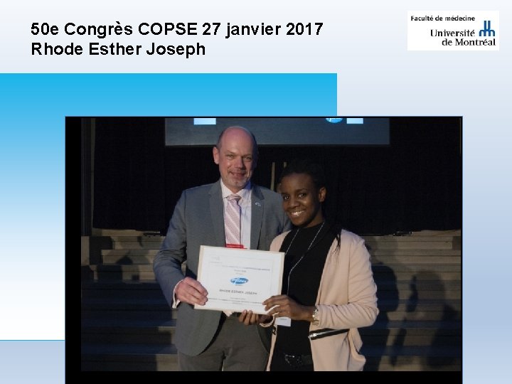 50 e Congrès COPSE 27 janvier 2017 Rhode Esther Joseph 