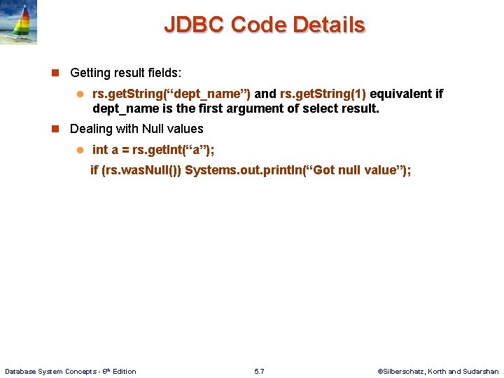 Chapter 5 Advanced SQL Database System Concepts 6