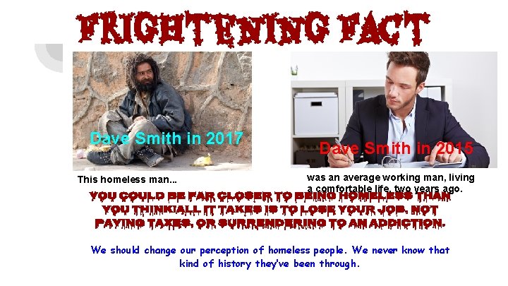 Frightening Fact Dave Smith in 2017 Dave Smith in 2015 was an average working