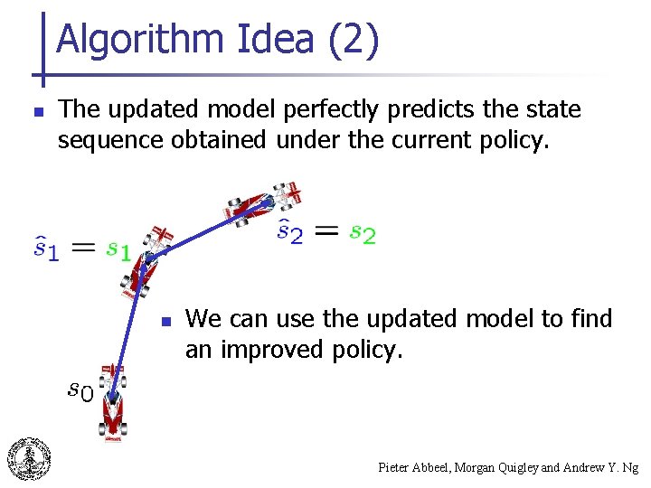 Algorithm Idea (2) n The updated model perfectly predicts the state sequence obtained under